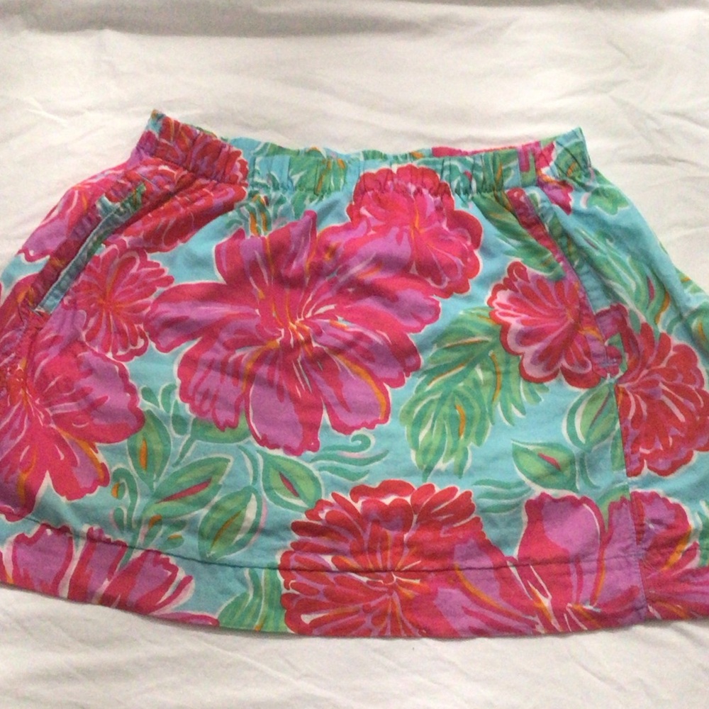 Lilly Pulitzer Floral Women's Skirt in Pink and Green size XL